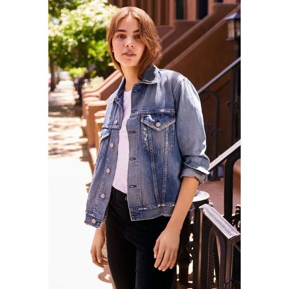CITIZENS OF HUMANITY Nica Slim Denim Trucker Jacket XS - Picture 4 of 12